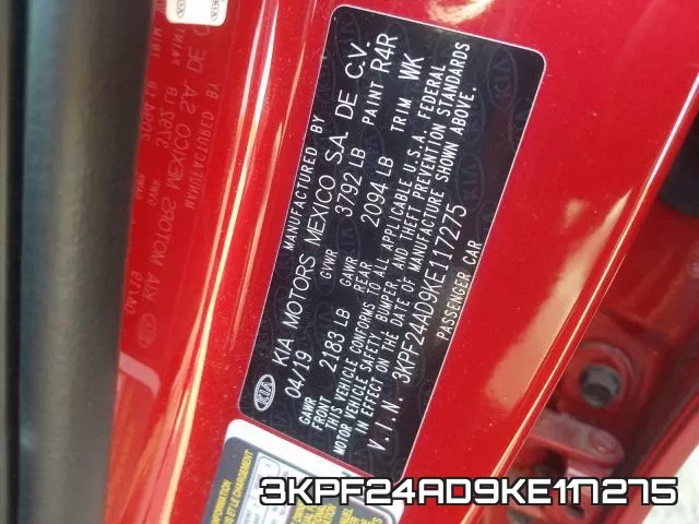 3KPF24AD9KE117275 фото 2