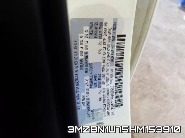 3MZBN1U75HM153910 фото 2