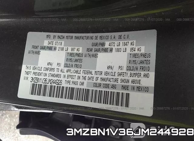 3MZBN1V36JM244928 фото 10
