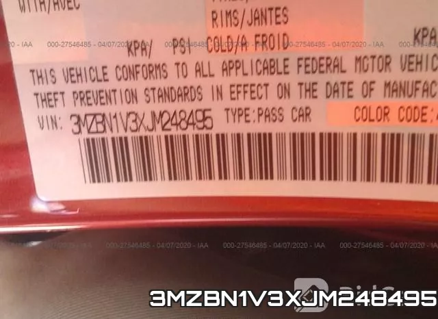 3MZBN1V3XJM248495 фото 8