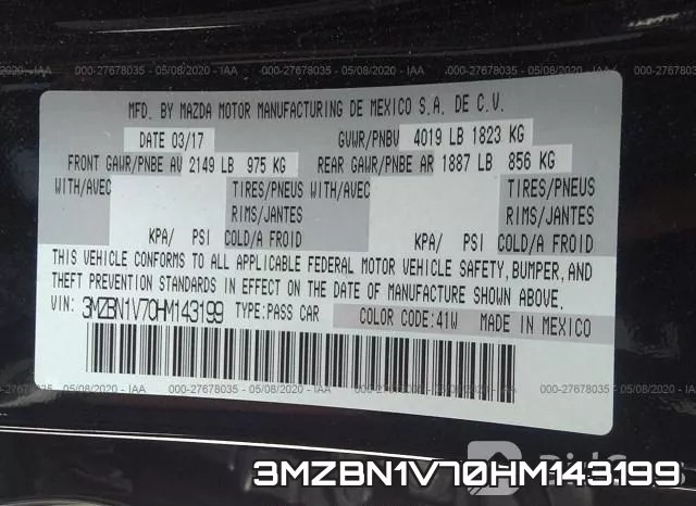 3MZBN1V70HM143199 фото 10