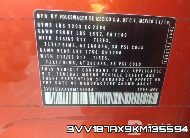3VV1B7AX9KM135594 фото 10