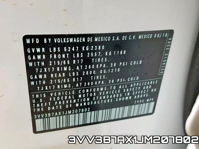3VV3B7AX1JM207802 фото 2