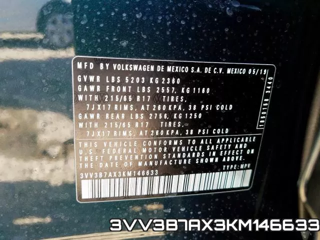 3VV3B7AX3KM146633 фото 2