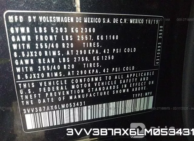 3VV3B7AX6LM053431 фото 10