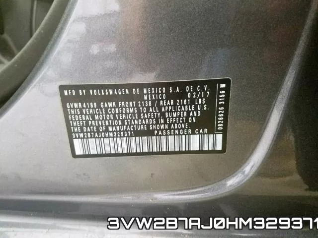 3VW2B7AJ0HM329371 фото 2