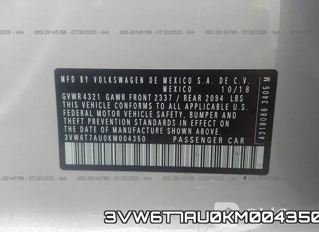 3VW6T7AU0KM004350 фото 10