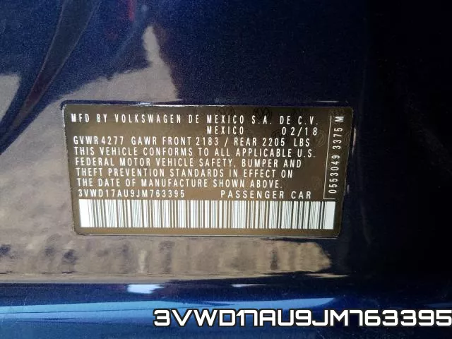 3VWD17AU9JM763395 фото 2