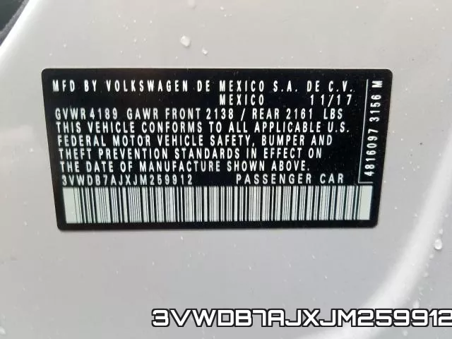 3VWDB7AJXJM259912 фото 2