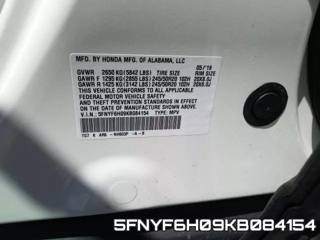 5FNYF6H09KB084154 фото 2