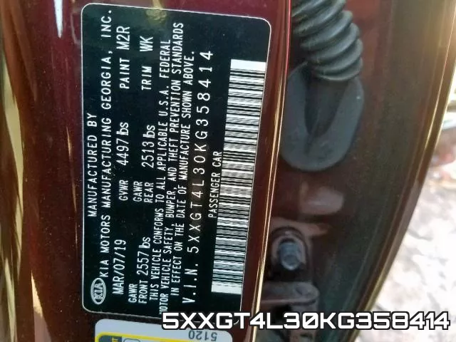 5XXGT4L30KG358414 фото 2