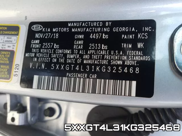 5XXGT4L31KG325468 фото 2