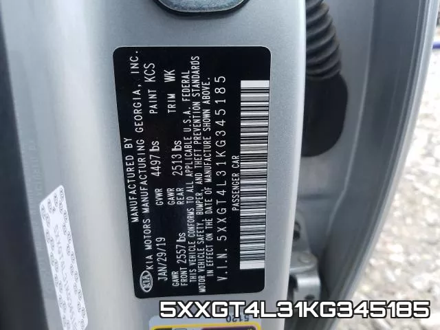 5XXGT4L31KG345185 фото 2