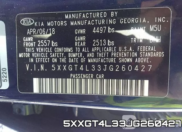 5XXGT4L33JG260427 фото 10