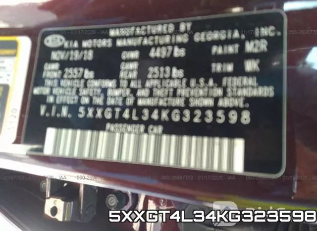 5XXGT4L34KG323598 фото 10