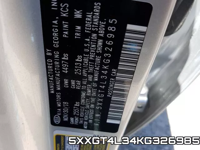 5XXGT4L34KG326985 фото 2