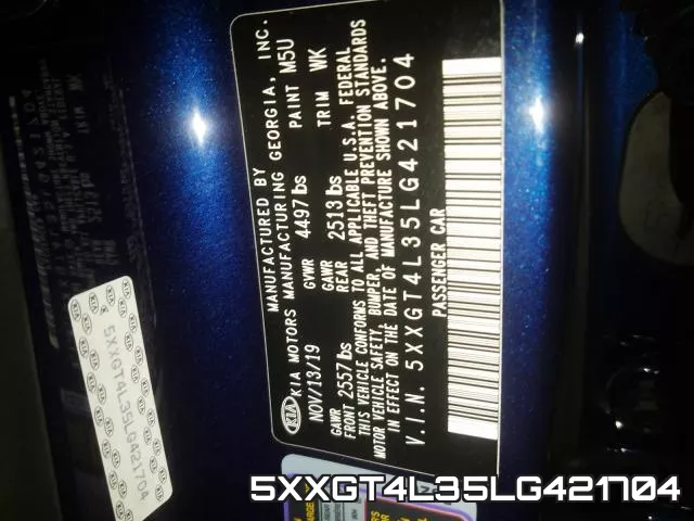 5XXGT4L35LG421704 фото 2