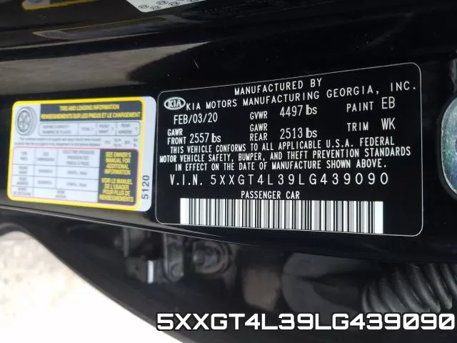 5XXGT4L39LG439090 фото 2