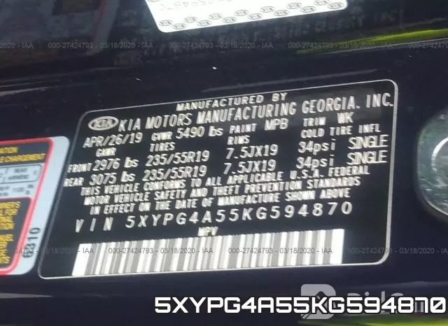 5XYPG4A55KG594870 фото 10