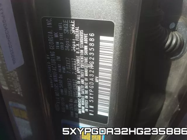 5XYPGDA32HG235886 фото 2