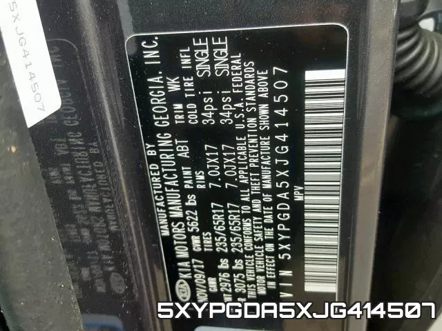 5XYPGDA5XJG414507 фото 2