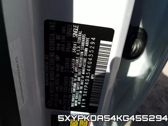 5XYPKDA54KG455294 фото 2