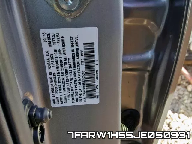 7FARW1H55JE050931 фото 2