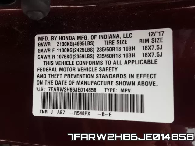 7FARW2H86JE014858 фото 2