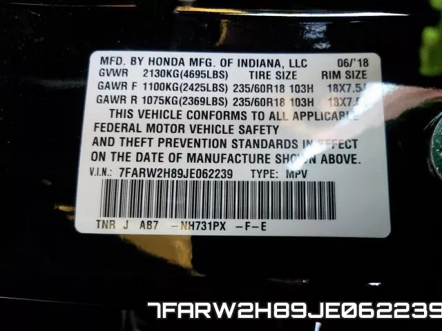 7FARW2H89JE062239 фото 2
