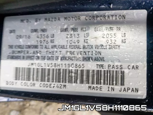 JM1GL1V58H1110865 фото 2