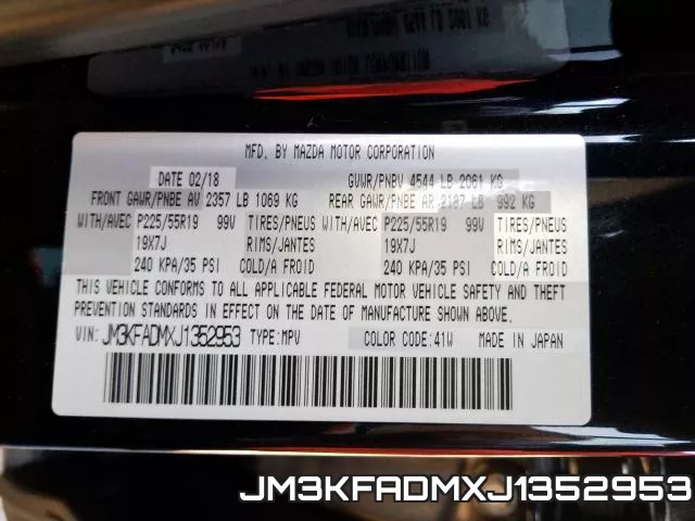 JM3KFADMXJ1352953 фото 2