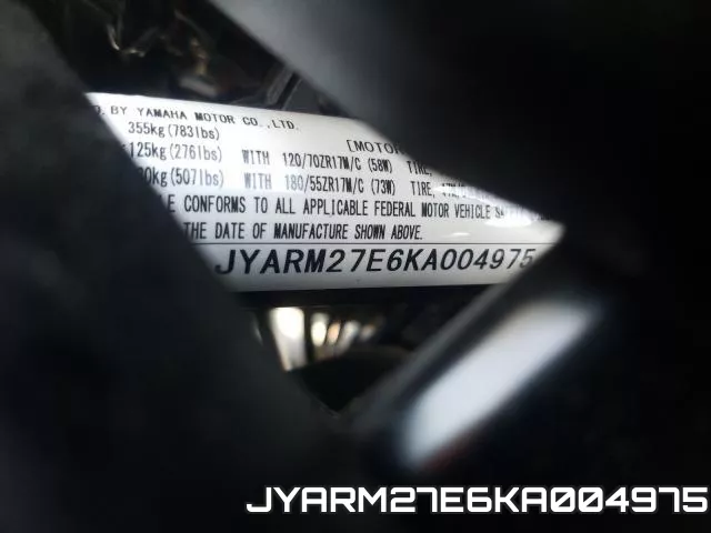 JYARM27E6KA004975 фото 2