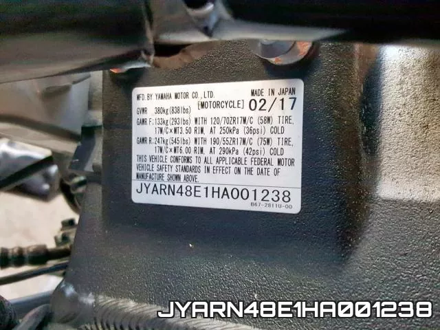 JYARN48E1HA001238 фото 2