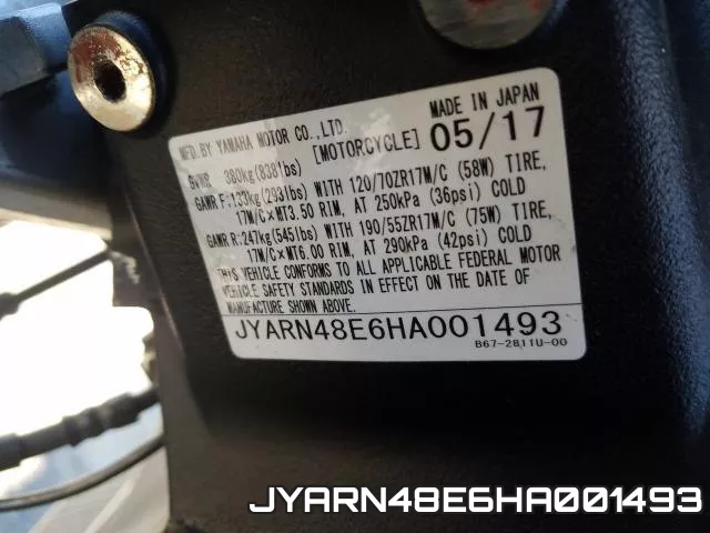 JYARN48E6HA001493 фото 2