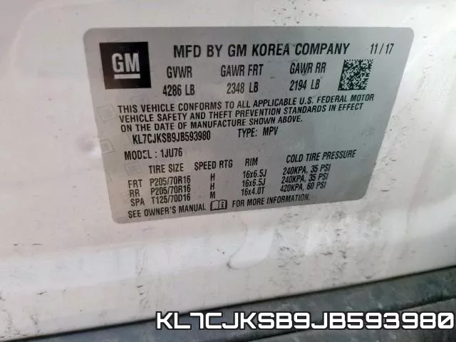 KL7CJKSB9JB593980 фото 2