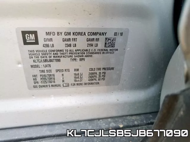 KL7CJLSB5JB677090 фото 2