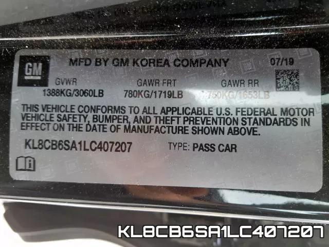 KL8CB6SA1LC407207 фото 2