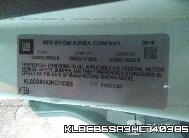 KL8CB6SA3HC740385 фото 10