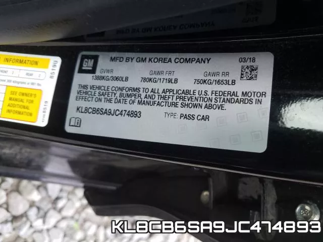 KL8CB6SA9JC474893 фото 2