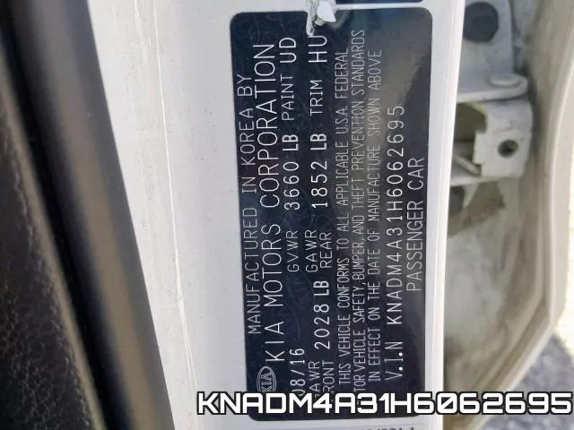 KNADM4A31H6062695 фото 2