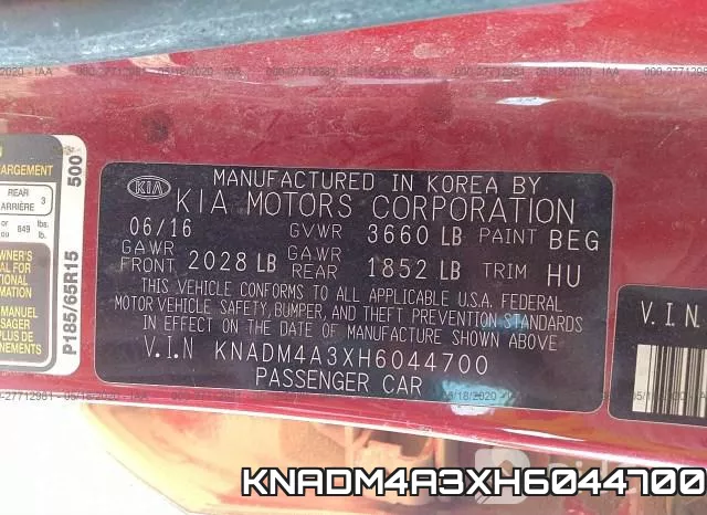 KNADM4A3XH6044700 фото 10