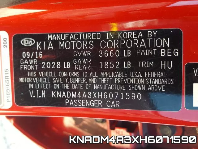 KNADM4A3XH6071590 фото 2