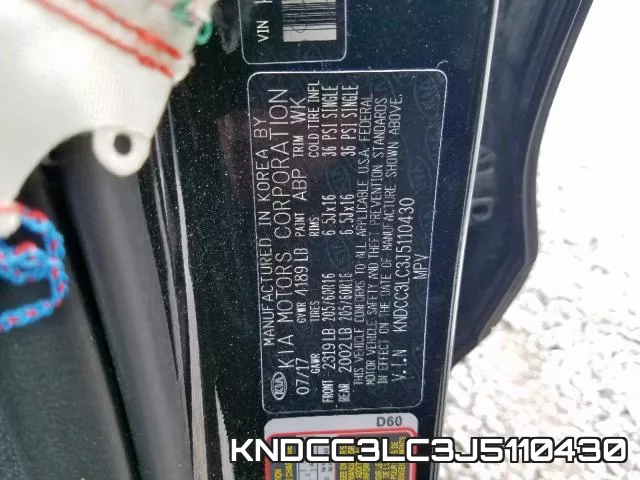 KNDCC3LC3J5110430 фото 2