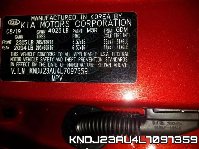 KNDJ23AU4L7097359 фото 2