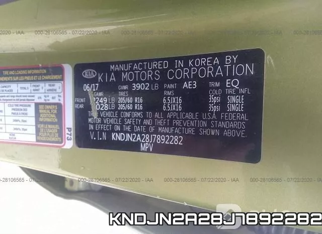 KNDJN2A28J7892282 фото 10