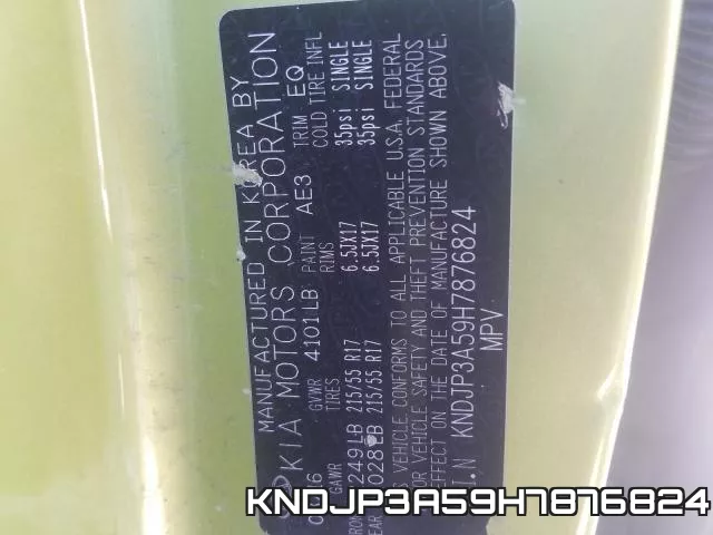 KNDJP3A59H7876824 фото 2