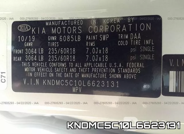 KNDMC5C10L6623131 фото 10