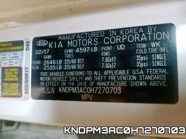 KNDPM3AC0H7270703 фото 2