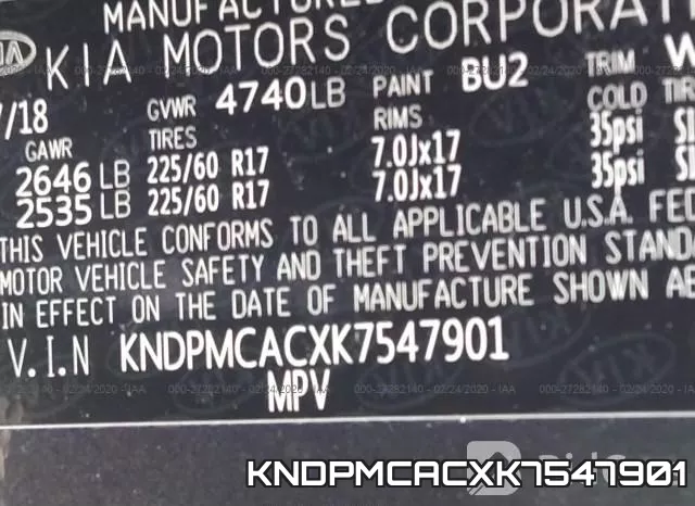 KNDPMCACXK7547901 фото 10