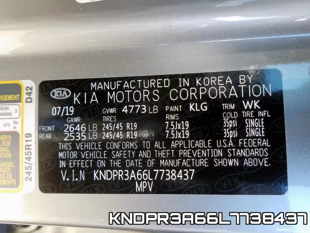 KNDPR3A66L7738437 фото 2